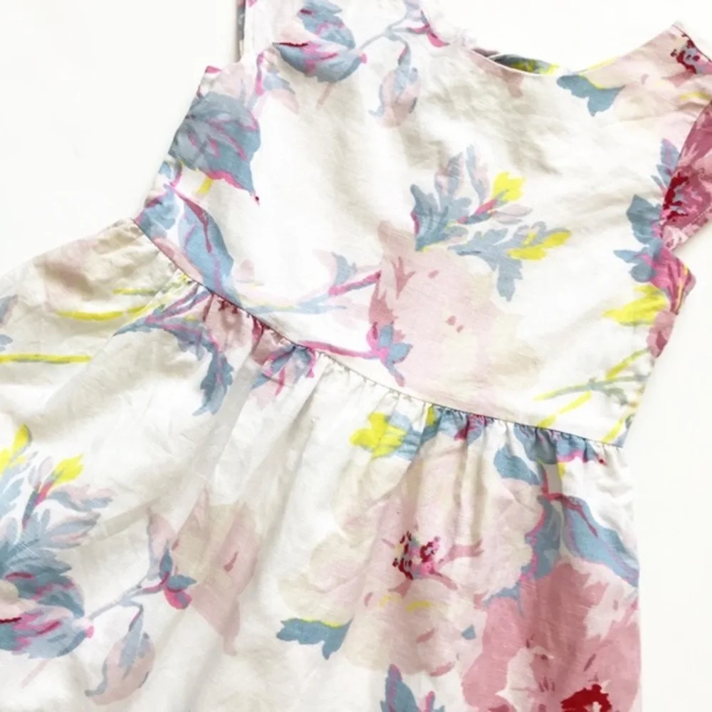 Gapkids linen blend peep back dress EUC S(6-7Y)